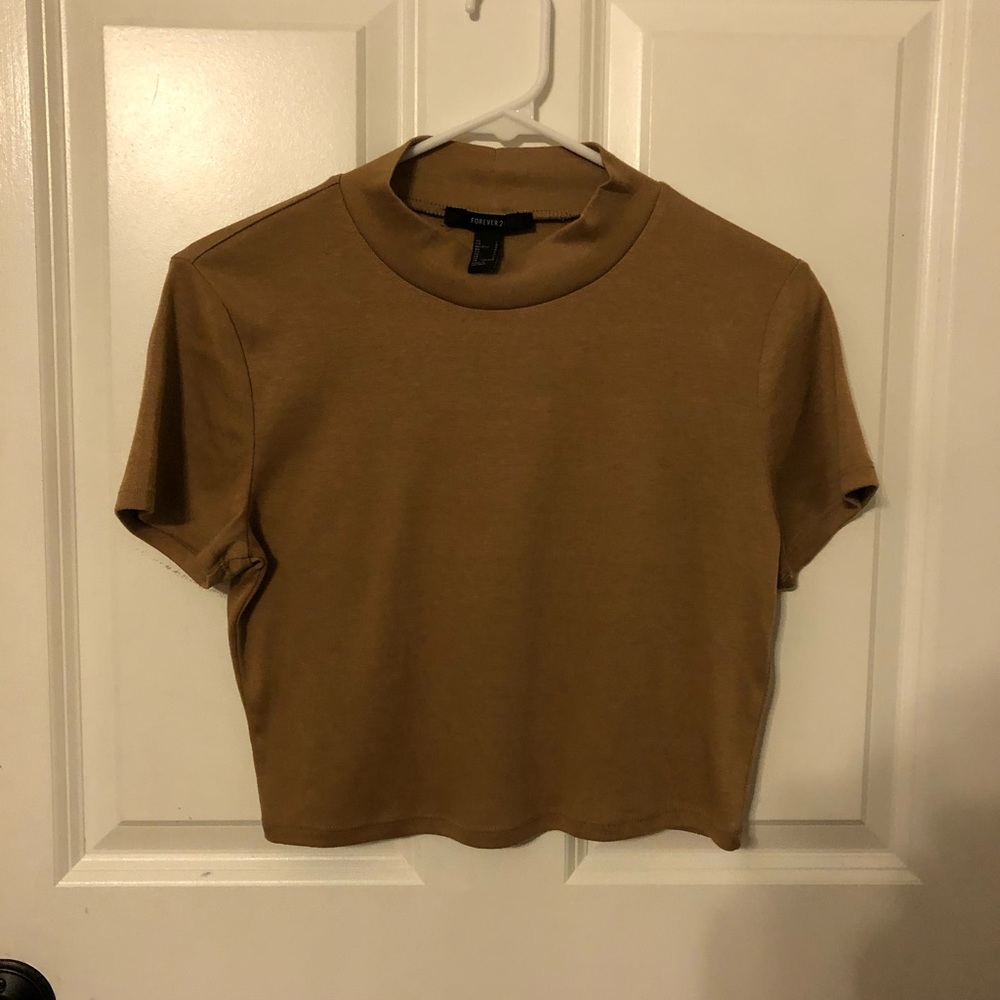 brown crop top